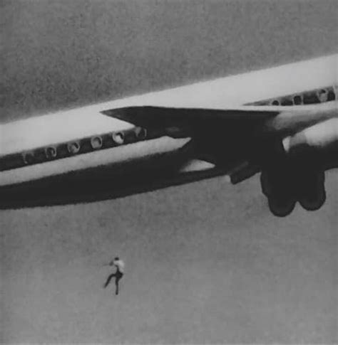 man falling from plane